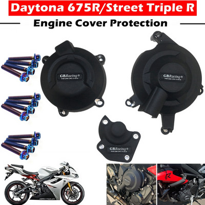 Motociklu dzinēja pārsega aizsargvāciņš futrālim GB Racing For Triumph Daytona 675R 2008-2012 & Street Triple R 2011-2016