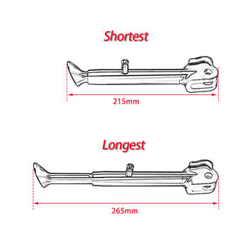 Ρυθμιζόμενη υποστήριξη ποδιών πλευρικής βάσης Kickstand για 2014 2015 2016 2017 2018 2019 Yamaha MT09 FZ09 FZ MT 09 FJ09 TRACER 900 XSR900