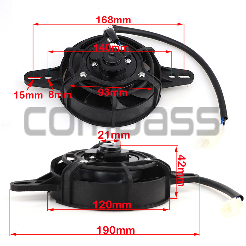 200cc 250cc 300cc Motociklas Aušinimo ventiliatorius Variklis Radiatorius Motociklas ATV Quad Alyvos aušintuvas Vandens radiatorius Elektrinis 12V