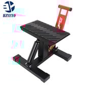 Állítható emelőemelő emelőállvány javítóasztal kalandtúra motorkerékpár utcai kerékpáremelő állványhoz vas fekete + piros, T-010