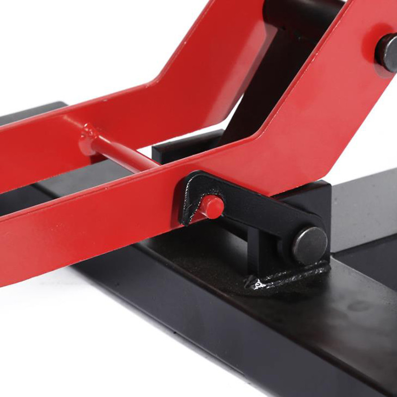 Állítható emelőemelő emelőállvány javítóasztal kalandtúra motorkerékpár utcai kerékpáremelő állványhoz vas fekete + piros, T-010