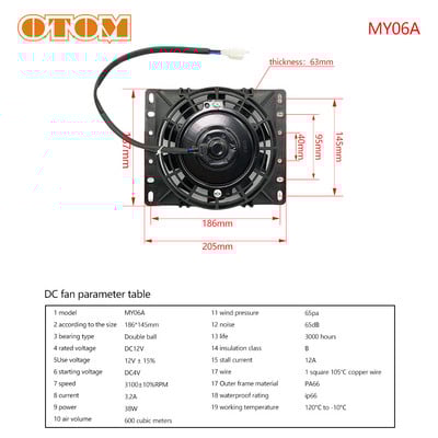 OTOM universālā motocikla dzesēšanas ventilators Dirt Pit Bike ATV Quad eļļas dzesētājs ūdens radiators elektrisks 12V priekš KTM Honda Yamaha Kawasak