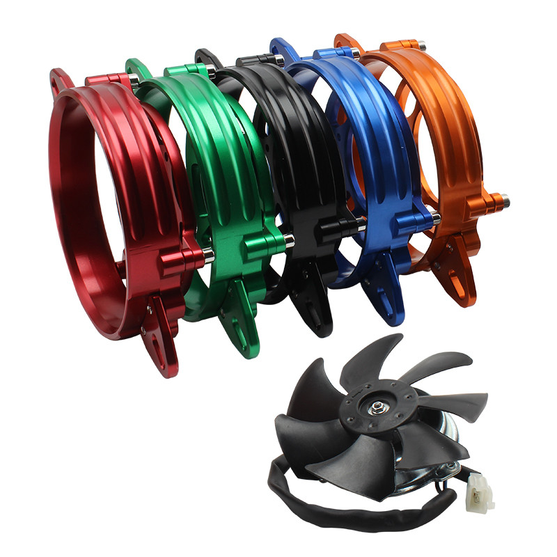 Aliuminio lydinio alyvos aušintuvas vandens aušintuvas elektrinis radiatoriaus aušinimo ventiliatorius skirtas HONDA KAWASAKI SUZUKI YAMAHA ATV Quad Go Kart Buggy
