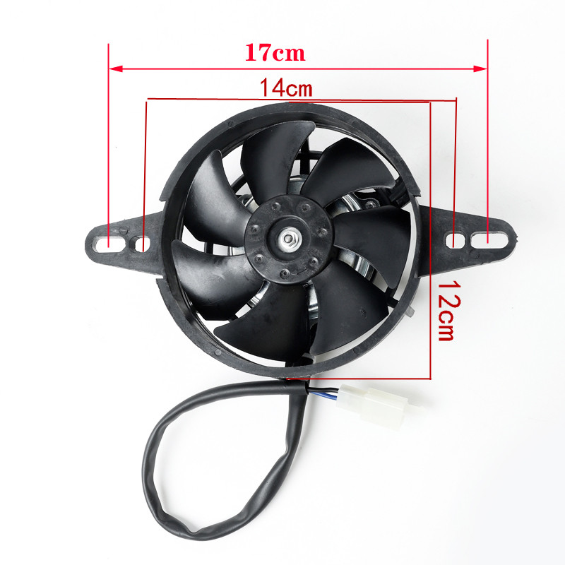 Motociklo aušinimo ventiliatorius 150cc, 200cc, 250cc keturračiams, 4WD kartingams, 12V elektrinis radiatorius ir alyvos aušintuvas.