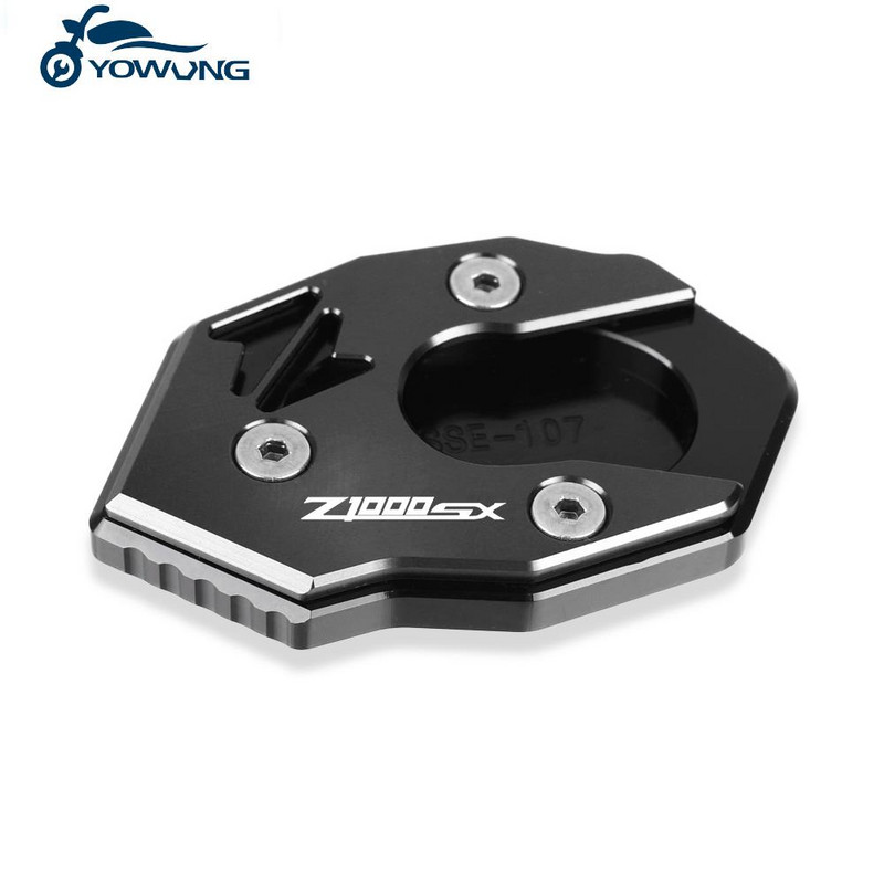 Kickstand CNC láb oldalsó állvány hosszabbító talp nagyító lemez alátét KAWASAKI Z1000SX 2011 2012 2013 2014 2015 2016-2020 Z1000SX típushoz