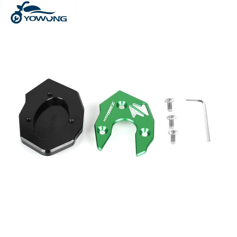 Kickstand CNC láb oldalsó állvány hosszabbító talp nagyító lemez alátét KAWASAKI Z1000SX 2011 2012 2013 2014 2015 2016-2020 Z1000SX típushoz