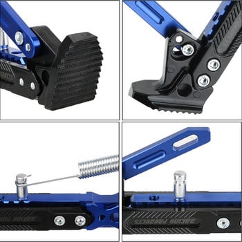 Странична стойка за крака за електрически мотоциклет Мотоциклет CNC Kick Stand Скоба за паркиране Регулируема стойка Аксесоари за мотоциклети