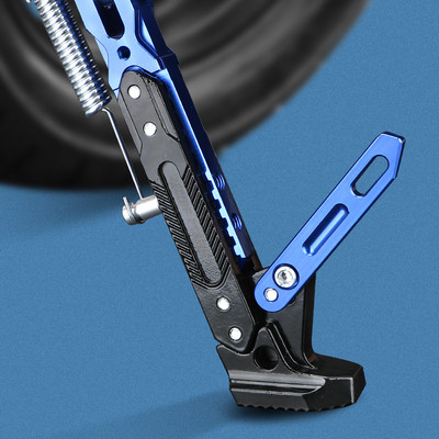Странична стойка за крака за електрически мотоциклет Мотоциклет CNC Kick Stand Скоба за паркиране Регулируема стойка Аксесоари за мотоциклети