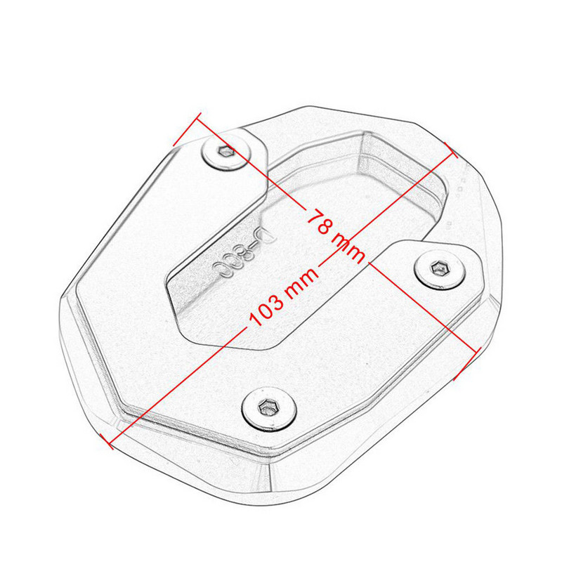 Motorkerékpár Kickstand Hosszabbító Lap Pad Oldalsó Állvány Ducati Scrambler 800 Classic Icon Cafe Racer Sixty2 2015 2016 2017 2018