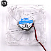 Datordators 80mm dzesēšanas ventilators 8cm Silent DC 12V LED gaismas šasija Molex 4D kontaktdakšas aksiālais ventilators ar 4ea led 8025