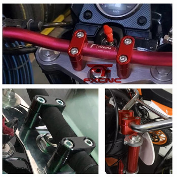 CNC μοτοσυκλέτα Universal HandleBar Handle Fat Bar Risers Mount Clamp Adapter 22mm 28mm For Pit Dirt Bike Racing Αξεσουάρ ATV