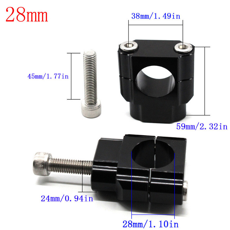 CNC motorkerékpár univerzális kormányrúd fogantyú zsírrúd emelők rögzítőbilincs adapter 22mm 28mm Pit Dirt Bike Racing tartozékokhoz ATV