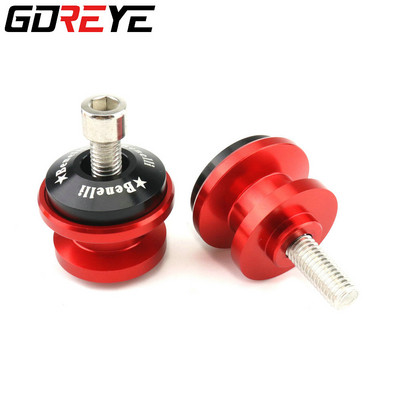 8MM Benelli Leoncino 500 TRK 502 BJ600 BN500 TNT motorkerékpárhoz Alumínium motorkerékpár állványok Csavarok csúszkák Lengőkaros orsók csúszka