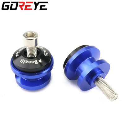 8MM Benelli Leoncino 500 TRK 502 BJ600 BN500 TNT motorkerékpárhoz Alumínium motorkerékpár állványok Csavarok csúszkák Lengőkaros orsók csúszka