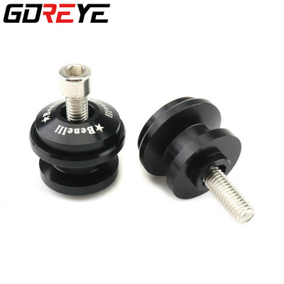 8MM Benelli Leoncino 500 TRK 502 BJ600 BN500 TNT motorkerékpárhoz Alumínium motorkerékpár állványok Csavarok csúszkák Lengőkaros orsók csúszka