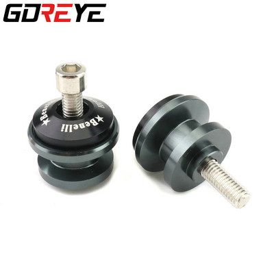 8MM Benelli Leoncino 500 TRK 502 BJ600 BN500 TNT motorkerékpárhoz Alumínium motorkerékpár állványok Csavarok csúszkák Lengőkaros orsók csúszka