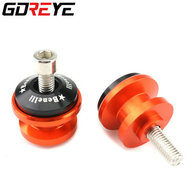 8MM Benelli Leoncino 500 TRK 502 BJ600 BN500 TNT motorkerékpárhoz Alumínium motorkerékpár állványok Csavarok csúszkák Lengőkaros orsók csúszka