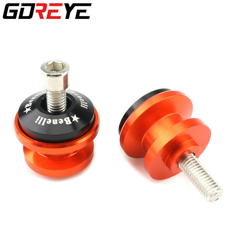 8MM Benelli Leoncino 500 TRK 502 BJ600 BN500 TNT motorkerékpárhoz Alumínium motorkerékpár állványok Csavarok csúszkák Lengőkaros orsók csúszka