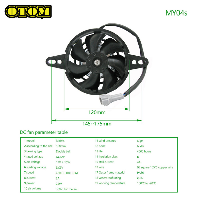 Ansamblu ventilator radiator universal de 4 inci pentru motocicletă rezervor de apă pentru motocicletă KTM CRF YZF KXF RMZ AVANTIS MOTOLAND KAYO BRZ Dirt Bike