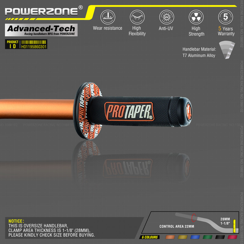 Kormány Pro Taper Pack Bar 1-1/8" Classic Handle Dirt Pit Bike motorkerékpárhoz CNC adapterrel