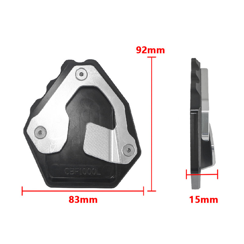 Šoninio stovo padidinimas, skirtas Honda CRF1000L Africa Twin CRF 1000L CRF1000 L 2016 2017 2018 Motociklo aliuminio atraminio stovo prailginimo padas