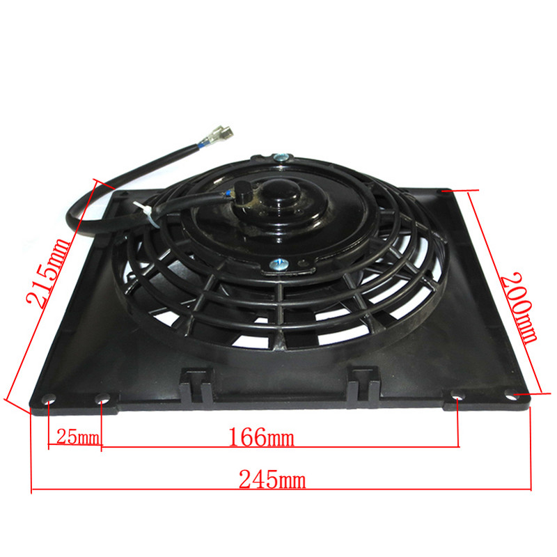 Motocykel Dirt Bike 215 mm * 245 mm olejový chladič vodný chladič elektrický chladič pre motocykel ATV Quad