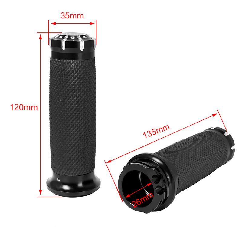 Univerzalni motocikl 1"25 mm Rukohvat Ručke crna/kromirana za Harley Touring Street Glide Sportster Dyna VRSC Softail