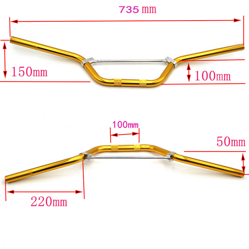 Riadidlá 22 mm, 7/8" s chráničmi riadítok, rukoväte a škrtiaca klapka Settle Twist pre motocykel Dirt Pit Bike