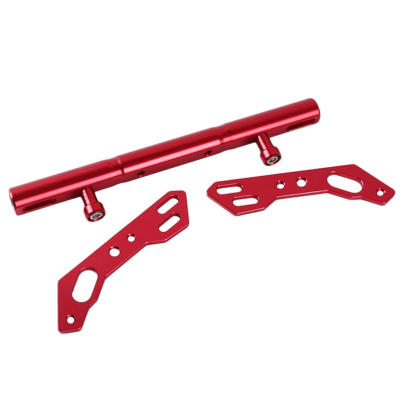 Červené zrkadlo na motocykel, sedadlo, multifunkčná predlžovacia tyč, vyvažovacia tyč, priečna tyč, volant, riadidlá motocykla 