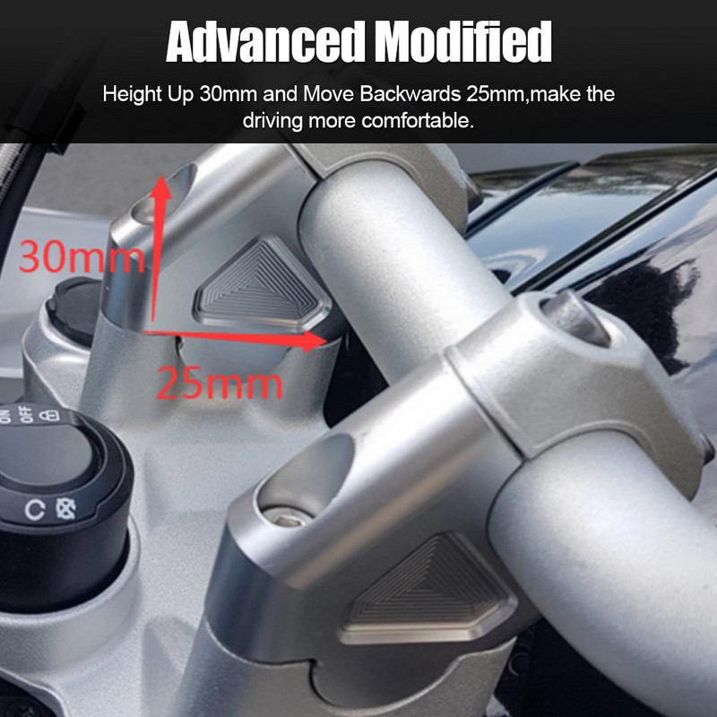 Motociklų priedai CNC vairo pakėlimo keltuvas, skirtas BMW GS 1200 1250 R1200GS R1250GS Adventure R1250RS S1000XR R1200R