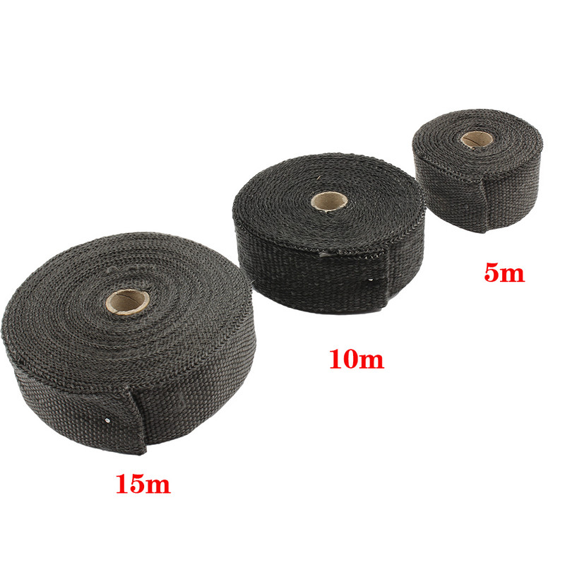Toplinski izolacijska traka za toplinski štit prigušivača motocikla s vezicama od nehrđajućeg čelika 5cm*5M/10M/15M Ispušni sustavi za motocikle