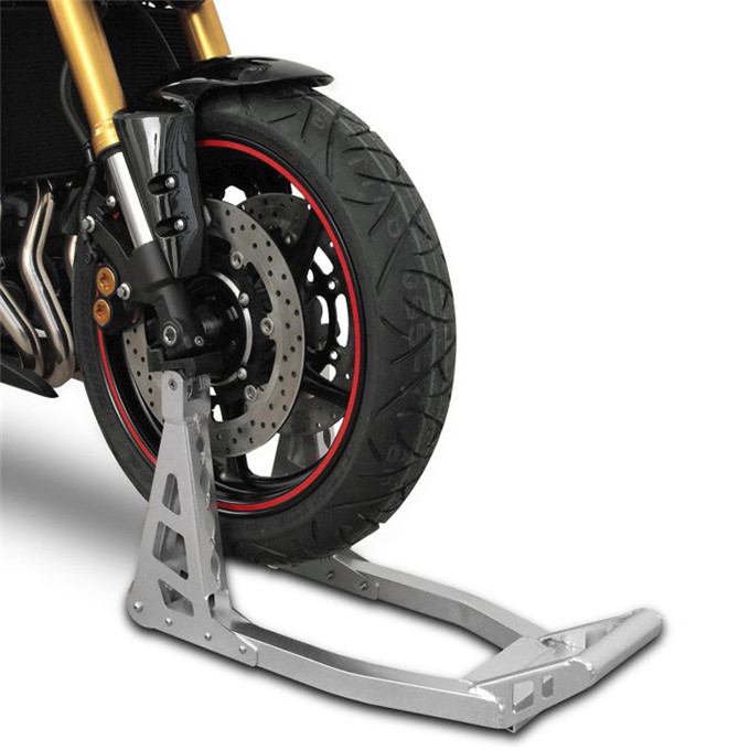 Extra erős, professzionális minőségű, egyoldalas lengőkaros motorkerékpár-állvány