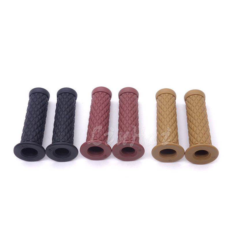 Univerzálna motocyklová 7/8" 22mm vintage gumená rukoväť na riadidlá pre CG125 CB400 Bobber Cafe Racer Custom