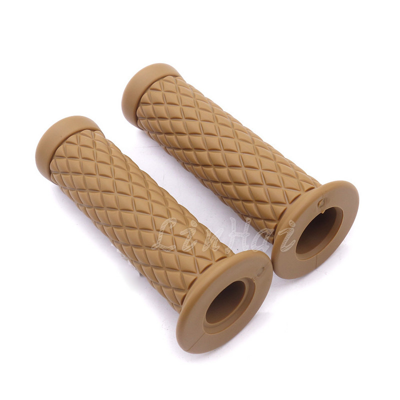 Univerzálna motocyklová 7/8" 22mm vintage gumená rukoväť na riadidlá pre CG125 CB400 Bobber Cafe Racer Custom