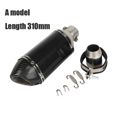 DUPANQ Fibră de carbon țeavă de eșapament pentru motocicletă 250cc 350cc 600cc Escape Moto Tub pentru Nmax Tmax530 Msx125 GSR600