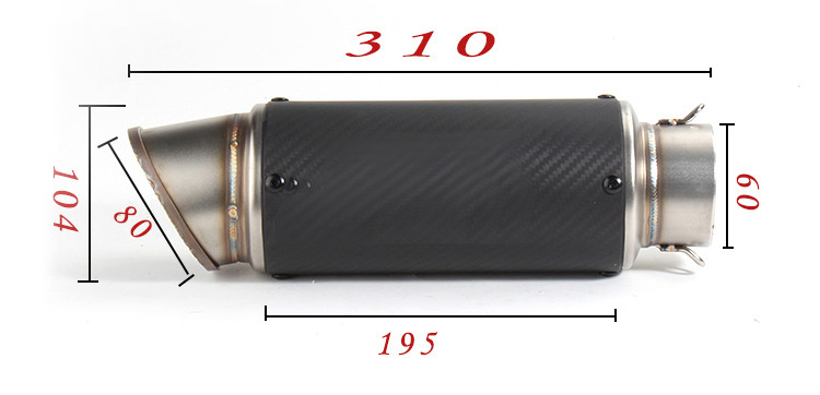 51mm/60mm výfuk pre motocykle s tlmičom výfuku DB killer z uhlíkových vlákien, GP-project výfuk