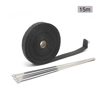 Tepelná páska ALCON-5M/10M/15M na výfuk motocykla, tepelná fólia na zvod, izolácia zberného potrubia, odolná voči rolovaniu s rukavicami z nehrdzavejúcej ocele.