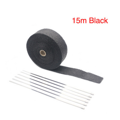 Tepelná páska ALCON-5M/10M/15M na výfuk motocykla, tepelná fólia na zvod, izolácia zberného potrubia, odolná voči rolovaniu s rukavicami z nehrdzavejúcej ocele.