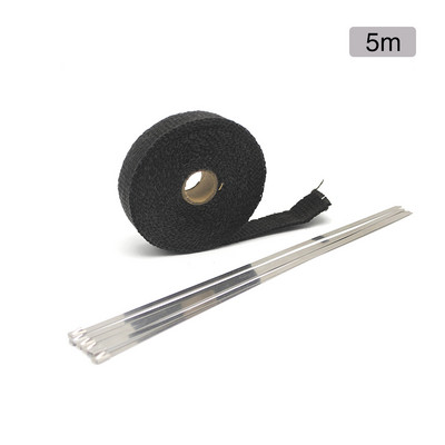 Tepelná páska ALCON-5M/10M/15M na výfuk motocykla, tepelná fólia na zvod, izolácia zberného potrubia, odolná voči rolovaniu s rukavicami z nehrdzavejúcej ocele.