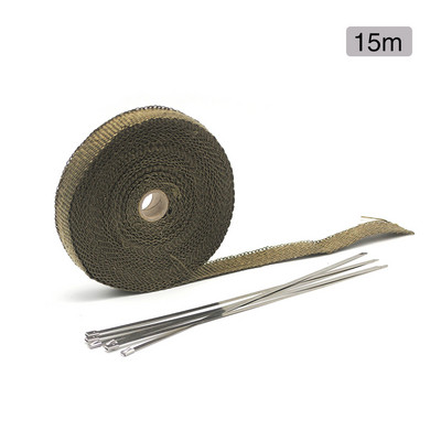 Tepelná páska ALCON-5M/10M/15M na výfuk motocykla, tepelná fólia na zvod, izolácia zberného potrubia, odolná voči rolovaniu s rukavicami z nehrdzavejúcej ocele.