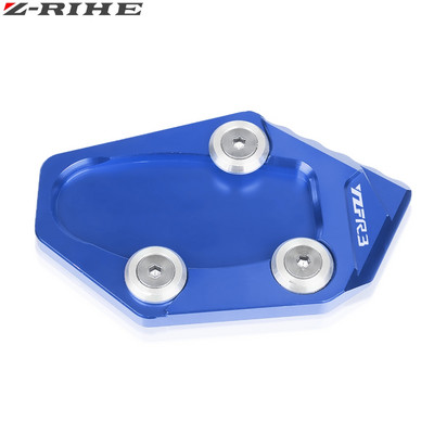 Yamaha YZF R3 YZF-R3 2015 2016 motorkerékpárhoz, CNC alumínium láb támaszték hosszabbító pad lemez oldalsó állvány nagyító YZF R3 LOGO