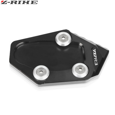 Yamaha YZF R3 YZF-R3 2015 2016 motorkerékpárhoz, CNC alumínium láb támaszték hosszabbító pad lemez oldalsó állvány nagyító YZF R3 LOGO