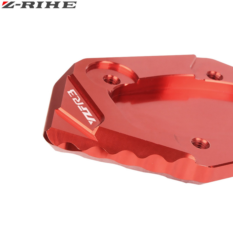 Yamaha YZF R3 YZF-R3 2015 2016 motorkerékpárhoz, CNC alumínium láb támaszték hosszabbító pad lemez oldalsó állvány nagyító YZF R3 LOGO