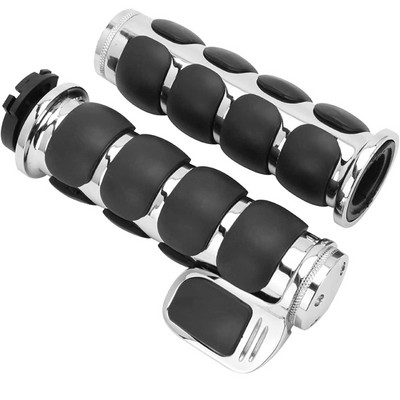 1" 25 mm chrómové rukoväte na motocykel, vhodné pre Harley Dyna Sportster Cruiser, mäkká pohodlná rukoväť