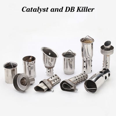 Universal 48MM 51MM 60MM Front Mid End Catalyst DB Killer for Motorcycle Exhaust Muffler Silencer Noise Sound Eliminator