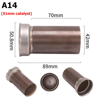 Universaalne 48 mm 51 mm 60 mm esiotsa katalüsaator DB tapja mootorratta väljalaske summuti summuti mürasummuti jaoks