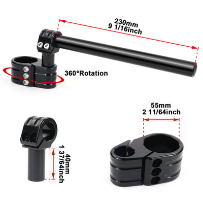 Univerzális illeszkedés 37 mm-es 41 mm-es 43 mm-es 50 mm-es 53 mm-es 55 mm-es motorkerékpárhoz, állítható csíptetős kormányrúd MultiClip klipsz CNC alumínium