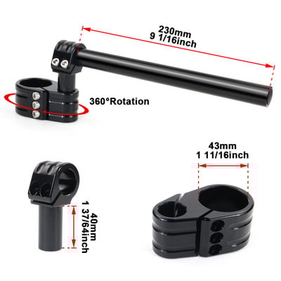 Univerzális illeszkedés 37 mm-es 41 mm-es 43 mm-es 50 mm-es 53 mm-es 55 mm-es motorkerékpárhoz, állítható csíptetős kormányrúd MultiClip klipsz CNC alumínium