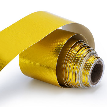 1m 2m 5m 10m Χρυσή ταινία περιτύλιξης εξάτμισης μοτοσικλέτας αυτοκινήτου Κεφαλή θερμομόνωσης Roll Tape Turbo Heat Exhaust Thermal Wrap Tape