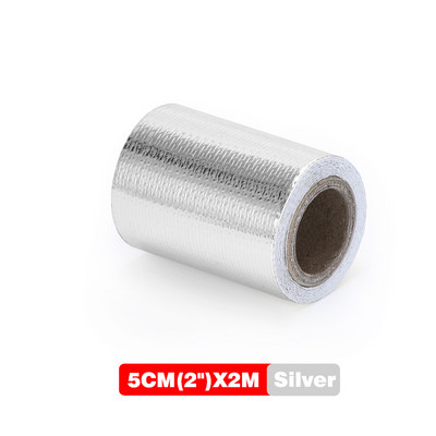1m 2m 5m 10m Zlatá tepelná izolačná páska na výfuk auta a motocykla, tepelná izolačná páska na zvody výfuku turba 